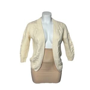 Cream Cable Knit Women's Sweater
